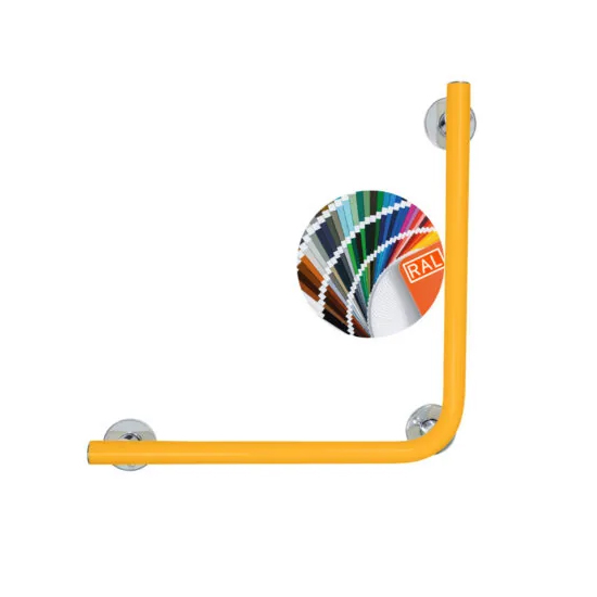 Pito-tukikahva, L-malli, Deluxe, INOX, RAL1017, 50×50 cm